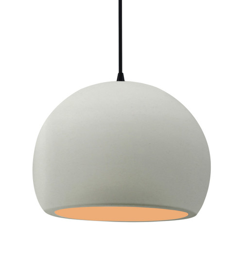 Justice Designs Radiance One Light Pendant in Matte White w/ Champagne Gold - CER-6535-MTGD-MBLK-BKCD
