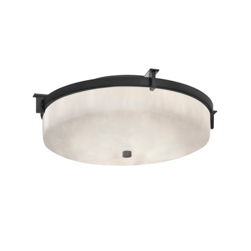 Justice Designs Clouds Two Light Flush-Mount in Matte Black - CLD-8985-MBLK