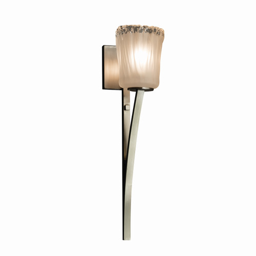 Justice Designs Veneto Luce One Light Wall Sconce in Brushed Nickel - GLA-8791-16-WTFR-NCKL Justice Designs Veneto Luce One Light Wall Sconce in Brushed Nickel - GLA-8791-16-WTFR-NCKL