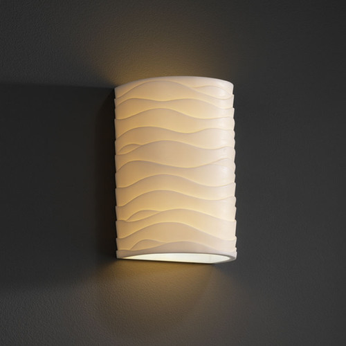 Justice Designs Porcelina Two Light Wall Sconce in Faux Porcelain Resin - PNA-0945-WAVE Justice Designs Porcelina Two Light Wall Sconce in Faux Porcelain Resin - PNA-0945-WAVE