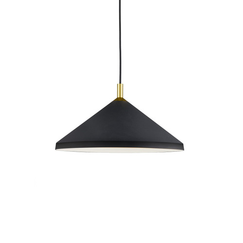 Kuzco Lighting Dorothy One Light Pendant in Black With Gold Detail - 493118-BK/GD Kuzco Lighting Dorothy One Light Pendant in Black With Gold Detail - 493118-BK/GD