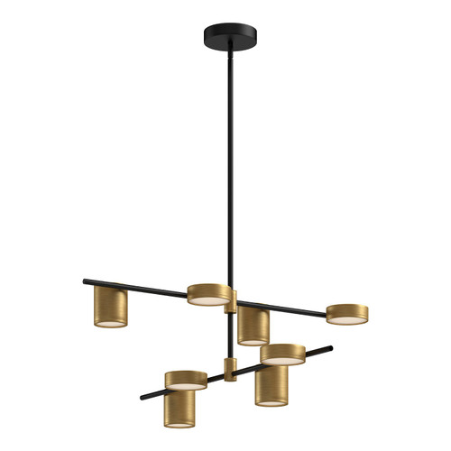Kuzco Lighting Jayden LED Chandelier in Black/Brushed Gold - CH96840-BK/BG-UNV Kuzco Lighting Jayden LED Chandelier in Black/Brushed Gold - CH96840-BK/BG-UNV