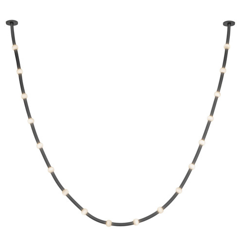 Kuzco Lighting Corda LED Pendant in Black/Opal Glass - PD39317-BK/OP-UNV-010-RT Kuzco Lighting Corda LED Pendant in Black/Opal Glass - PD39317-BK/OP-UNV-010-RT