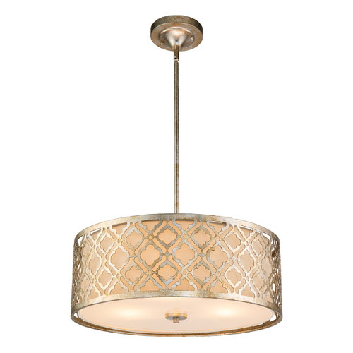 Lucas + McKearn Arabella Three Light Island Pendant/Semi Flush in Antique Silver - GN/ARABELLA/P/L-S
