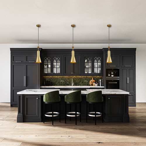 Lucas + McKearn Etoile One Light Pendant in Aged Brass - PD00115AGB-1