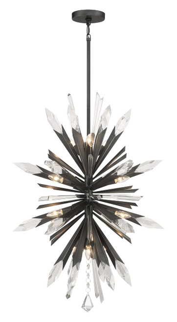 Metropolitan Elsa 12 Light Pendant in Midnight Graphite - N1947-766 Metropolitan Elsa 12 Light Pendant in Midnight Graphite - N1947-766