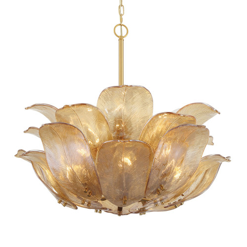 Metropolitan Orchid Ten Light Pendant in Legacy Brass - N2215-A-732
