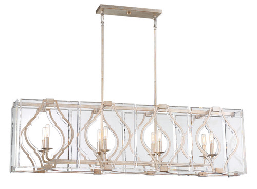 Metropolitan Brenton Cove Eight Light Island Pendant in Gold Mist Gold Leaf - N7766-683 Metropolitan Brenton Cove Eight Light Island Pendant in Gold Mist Gold Leaf - N7766-683