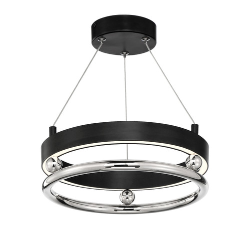 Metropolitan Grande Illusion LED Semi Flush Mount in Coal W/ Polished Nickel Highli - N7991-572-L Metropolitan Grande Illusion LED Semi Flush Mount in Coal W/ Polished Nickel Highli - N7991-572-L