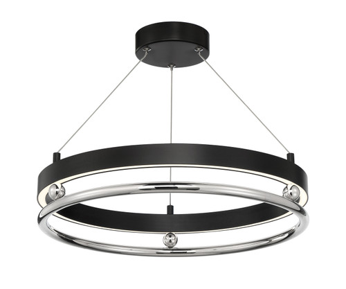 Metropolitan Grande Illusion LED Semi Flush Mount in Coal W/ Polished Nickel Highli - N7992-572-L Metropolitan Grande Illusion LED Semi Flush Mount in Coal W/ Polished Nickel Highli - N7992-572-L
