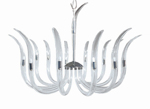 Metropolitan Cisne 12 Light Chandelier in Polished Nickel - N9912 Metropolitan Cisne 12 Light Chandelier in Polished Nickel - N9912