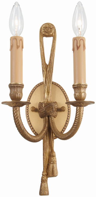 Metropolitan Metropolitan Two Light Wall Sconce in Antique Gold - N9681B Metropolitan Metropolitan Two Light Wall Sconce in Antique Gold - N9681B