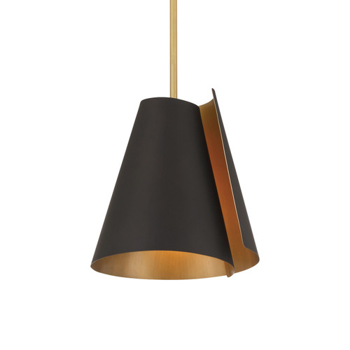 Minka-Lavery Hillcrest One Light Pendant in Legacy Brass & Dark Bronze - 135-855