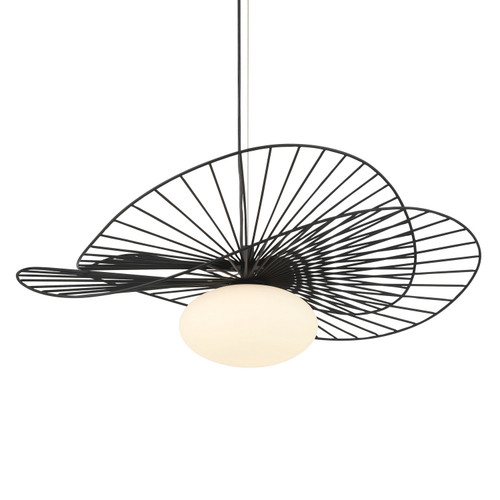Minka-Lavery Langley One Light Pendant in Dark Matte Black - 141-899 Minka-Lavery Langley One Light Pendant in Dark Matte Black - 141-899