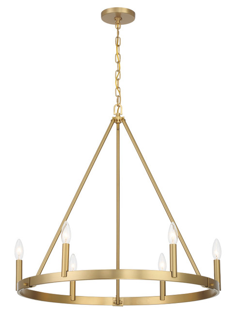 Minka-Lavery Dutton Six Light Chandelier in Signature Brass - 1715-894 Minka-Lavery Dutton Six Light Chandelier in Signature Brass - 1715-894