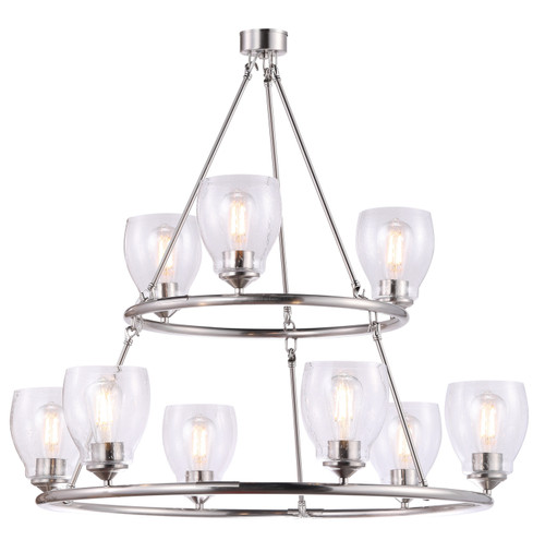 Minka-Lavery Winsley Nine Light Chandelier in Brushed Nickel - 2439-84 Minka-Lavery Winsley Nine Light Chandelier in Brushed Nickel - 2439-84