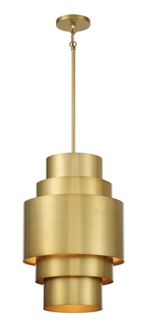 Minka-Lavery Spyglass Terrace Three Light Pendant in Soft Brass - 2533-695 Minka-Lavery Spyglass Terrace Three Light Pendant in Soft Brass - 2533-695