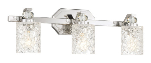 Minka-Lavery Crystal Kay Three Light Bath Vanity in Chrome - 2613-77 Minka-Lavery Crystal Kay Three Light Bath Vanity in Chrome - 2613-77