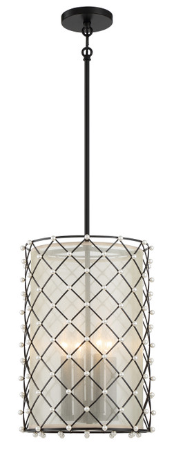 Minka-Lavery Sheer Elegance Four Light Pendant in Coal - 2863-66A Minka-Lavery Sheer Elegance Four Light Pendant in Coal - 2863-66A
