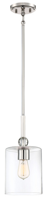 Minka-Lavery Studio 5 One Light Mini Pendant in Polished Nickel - 3089-613 Minka-Lavery Studio 5 One Light Mini Pendant in Polished Nickel - 3089-613