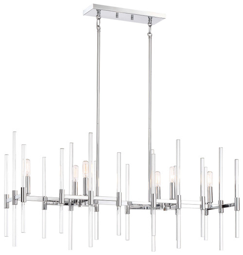Minka-Lavery Pillar Six Light Island Pendant in Chrome - 3096-77 Minka-Lavery Pillar Six Light Island Pendant in Chrome - 3096-77