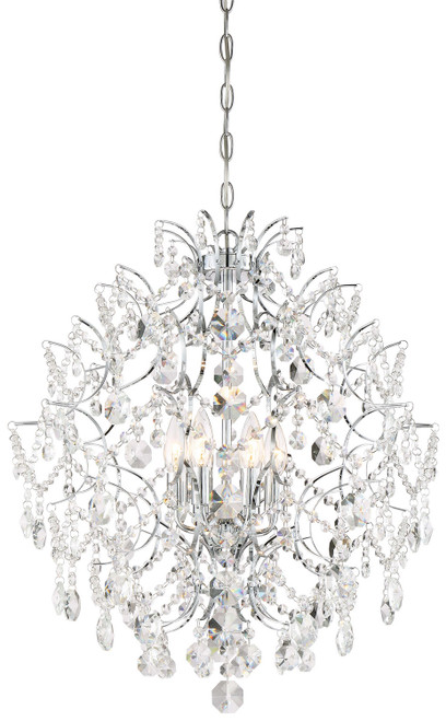 Minka-Lavery Isabella'S Crown Six Light Chandelier in Chrome - 3157-77 Minka-Lavery Isabella'S Crown Six Light Chandelier in Chrome - 3157-77