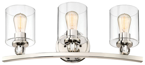 Minka-Lavery Studio 5 Three Light Bath in Polished Nickel - 3073-613 Minka-Lavery Studio 5 Three Light Bath in Polished Nickel - 3073-613