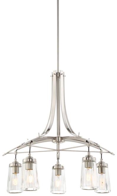 Minka-Lavery Poleis Five Light Chandelier in Brushed Nickel - 3305-84 Minka-Lavery Poleis Five Light Chandelier in Brushed Nickel - 3305-84