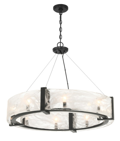 Minka-Lavery Cloud Break Eight Light Pendant in Coal - 3619-66A Minka-Lavery Cloud Break Eight Light Pendant in Coal - 3619-66A