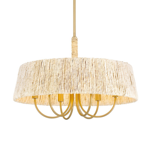 Minka-Lavery Hellia Six Light Pendant in Legacy Brass - 3605-732