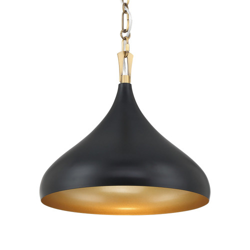 Minka-Lavery Cedar Lane One Light Pendant in Legacy Brass & Matte Coal - 3931-876 Minka-Lavery Cedar Lane One Light Pendant in Legacy Brass & Matte Coal - 3931-876