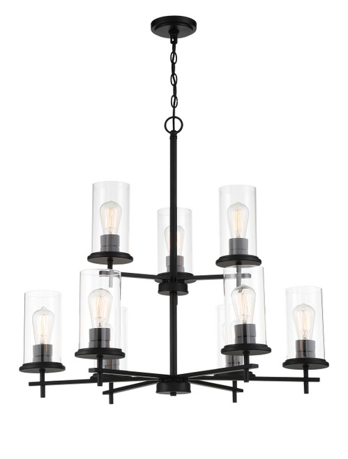 Minka-Lavery Haisley Nine Light Chandelier in Coal - 4099-66A Minka-Lavery Haisley Nine Light Chandelier in Coal - 4099-66A