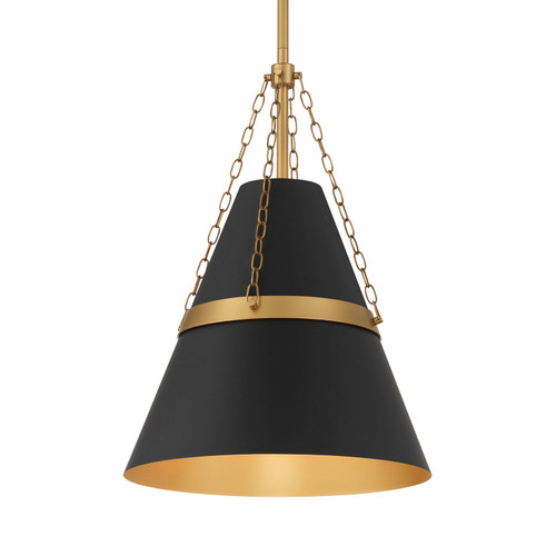 Minka-Lavery Springfield One Light Pendant in Legacy Brass & Dark Matte Blac - 3933-876 Minka-Lavery Springfield One Light Pendant in Legacy Brass & Dark Matte Blac - 3933-876