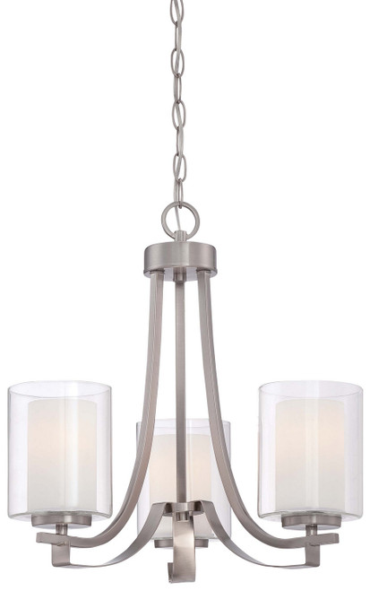 Minka-Lavery Parsons Studio Three Light Chandelier in Brushed Nickel - 4103-84 Minka-Lavery Parsons Studio Three Light Chandelier in Brushed Nickel - 4103-84