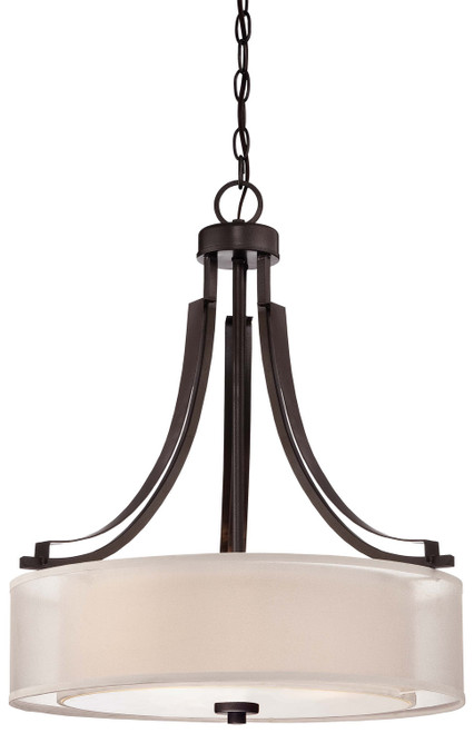 Minka-Lavery Parsons Studio Three Light Pendant in Smoked Iron - 4104-172 Minka-Lavery Parsons Studio Three Light Pendant in Smoked Iron - 4104-172