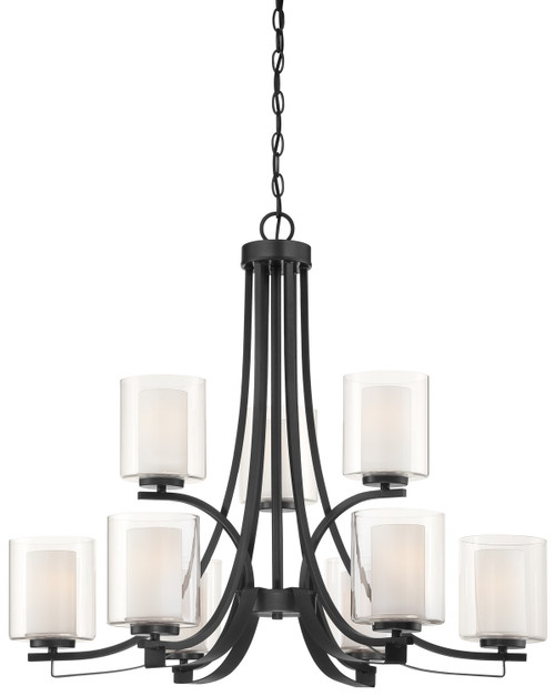 Minka-Lavery Parsons Studio Nine Light Chandelier in Sand Coal - 4109-66 Minka-Lavery Parsons Studio Nine Light Chandelier in Sand Coal - 4109-66