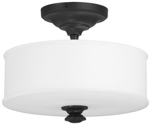 Minka-Lavery Harbour Point Two Light Semi Flush Mount in Coal - 4172-66A Minka-Lavery Harbour Point Two Light Semi Flush Mount in Coal - 4172-66A