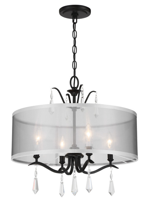 Minka-Lavery Laurel Estate Four Light Foyer/Semi Flush in Coal - 4443-66A Minka-Lavery Laurel Estate Four Light Foyer/Semi Flush in Coal - 4443-66A