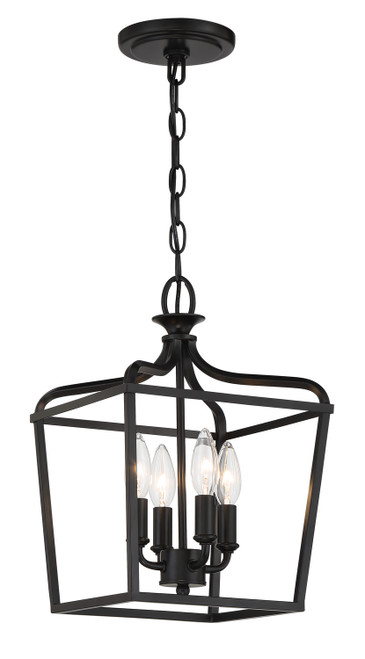 Minka-Lavery Laurel Estate Four Light Foyer/Semi Flush in Coal - 4445-66A Minka-Lavery Laurel Estate Four Light Foyer/Semi Flush in Coal - 4445-66A