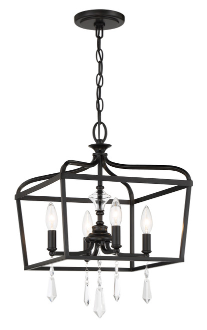 Minka-Lavery Laurel Estate Four Light Foyer/Semi Flush in Coal - 4447-66A Minka-Lavery Laurel Estate Four Light Foyer/Semi Flush in Coal - 4447-66A
