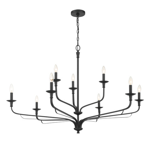 Minka-Lavery Velena Nine Light Chandelier in Dark Matte Black - 3829-899 Minka-Lavery Velena Nine Light Chandelier in Dark Matte Black - 3829-899