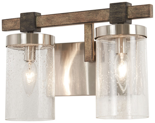 Minka-Lavery Bridlewood Two Light Bath in Stone Grey W/Brushed Nickel - 4632-106 Minka-Lavery Bridlewood Two Light Bath in Stone Grey W/Brushed Nickel - 4632-106