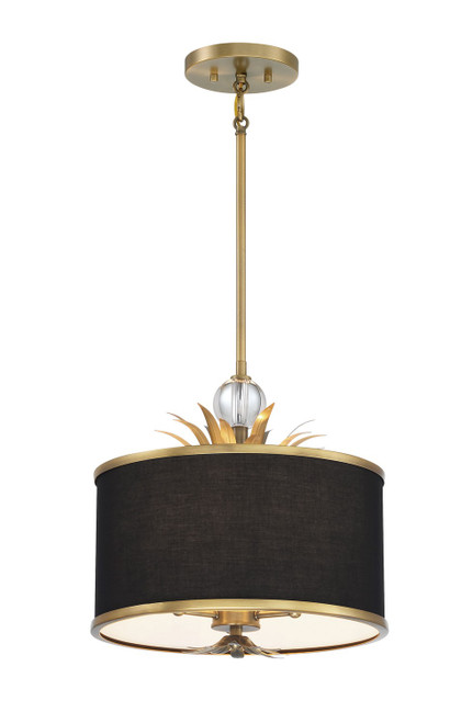 Minka-Lavery Caprio Three Light Pendant in Natural Brushed Brass - 4583-672 Minka-Lavery Caprio Three Light Pendant in Natural Brushed Brass - 4583-672