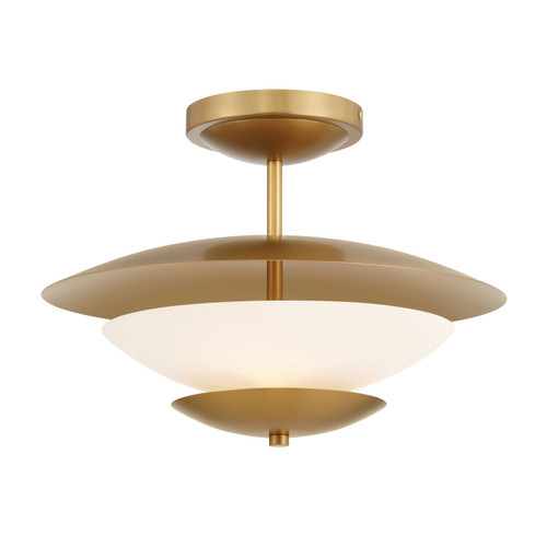Minka-Lavery Solara Three Light Semi Flush Mount in Legacy Brass - 3943-732 Minka-Lavery Solara Three Light Semi Flush Mount in Legacy Brass - 3943-732