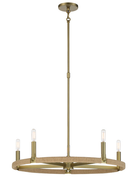 Minka-Lavery Windward Passage Five Light Chandelier in Soft Brass - 3865-695 Minka-Lavery Windward Passage Five Light Chandelier in Soft Brass - 3865-695