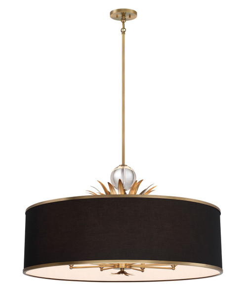 Minka-Lavery Caprio Eight Light Pendant in Natural Brushed Brass - 4588-672 Minka-Lavery Caprio Eight Light Pendant in Natural Brushed Brass - 4588-672