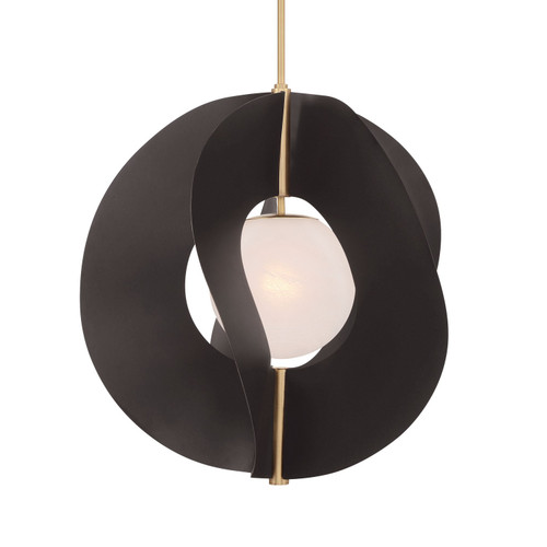 Minka-Lavery Gloria One Light Pendant in Legacy Brass & Dark Bronze - 3951-855 Minka-Lavery Gloria One Light Pendant in Legacy Brass & Dark Bronze - 3951-855