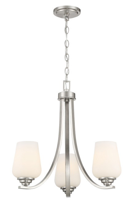 Minka-Lavery Shyloh Three Light Chandelier in Brushed Nickel - 4923-84 Minka-Lavery Shyloh Three Light Chandelier in Brushed Nickel - 4923-84
