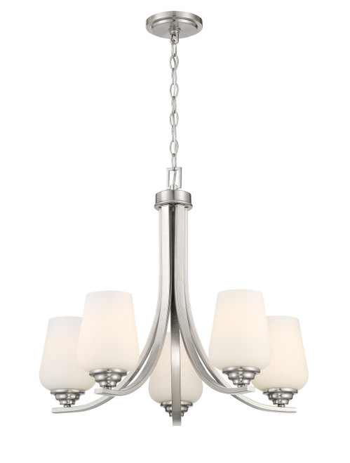 Minka-Lavery Shyloh Five Light Chandelier in Brushed Nickel - 4925-84 Minka-Lavery Shyloh Five Light Chandelier in Brushed Nickel - 4925-84