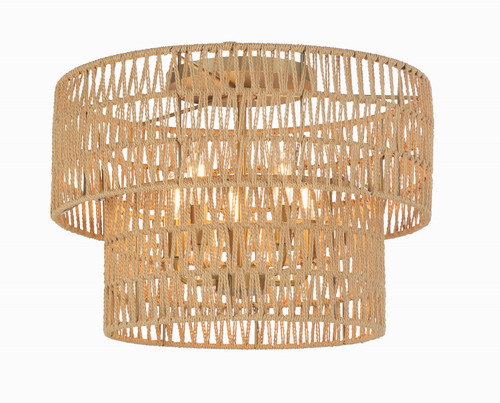 Minka-Lavery Bungalow Heaven Five Light Flush Mount in Soft Brass - 5043-695 Minka-Lavery Bungalow Heaven Five Light Flush Mount in Soft Brass - 5043-695